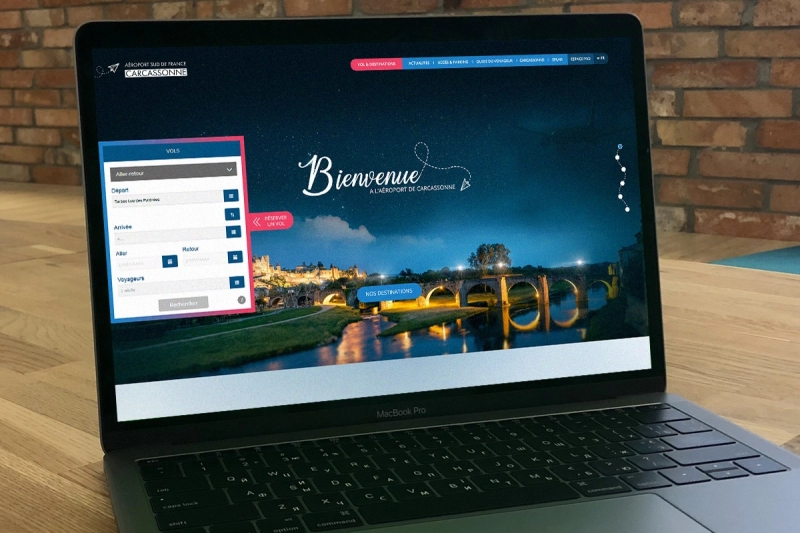 Site internet de l'aéroport de Carcassonne